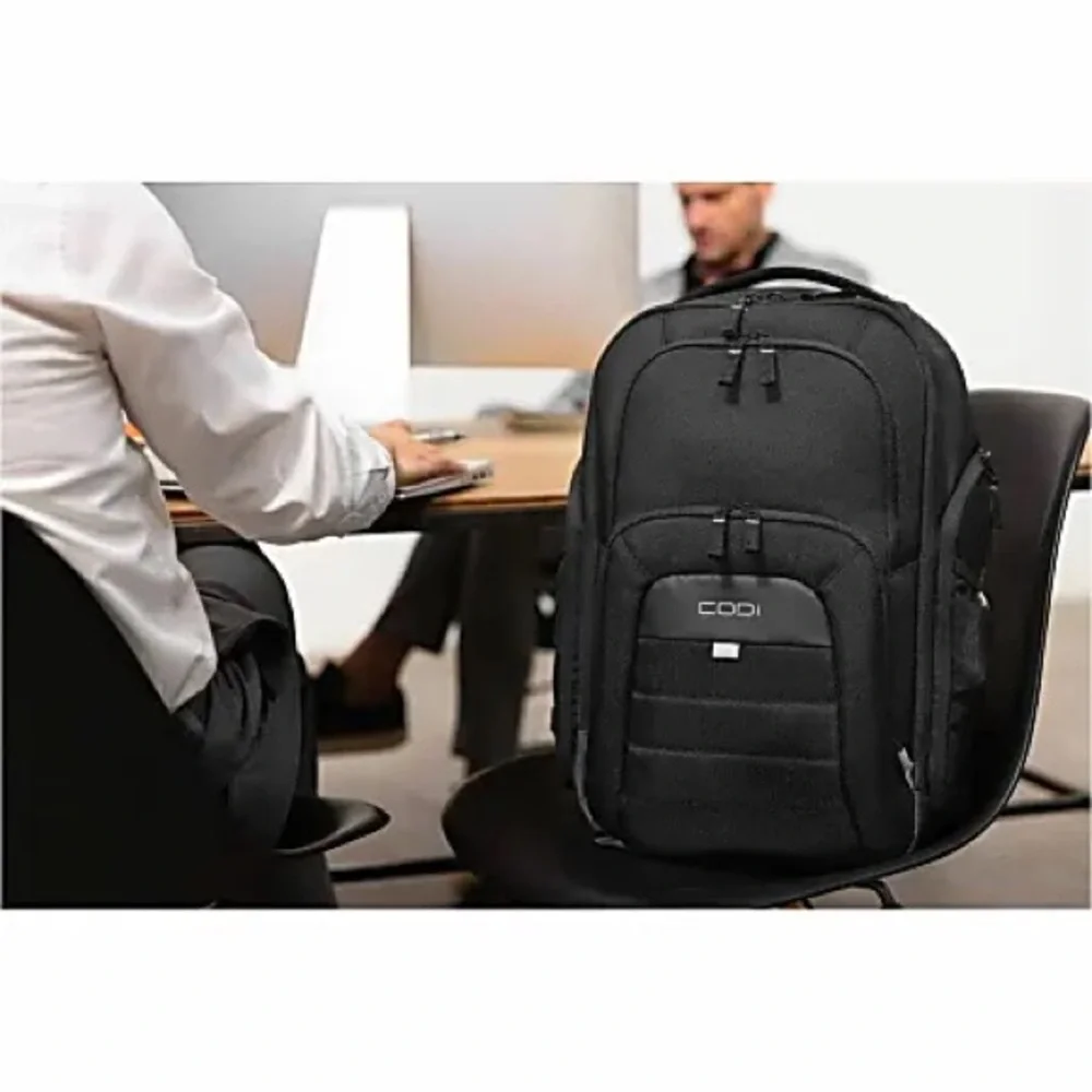 CODi Ferretti Pro Sport Pack 17.3” Laptop Backpack Black USB Laptop Travel Bag